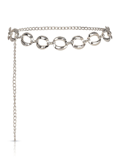 Hammered Rings Belt - Silver Plated | Ettika