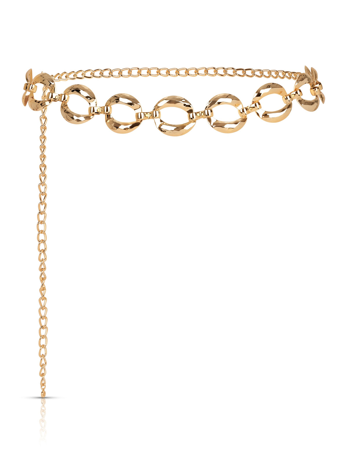 Hammered Rings Belt - Silver Plated | Ettika