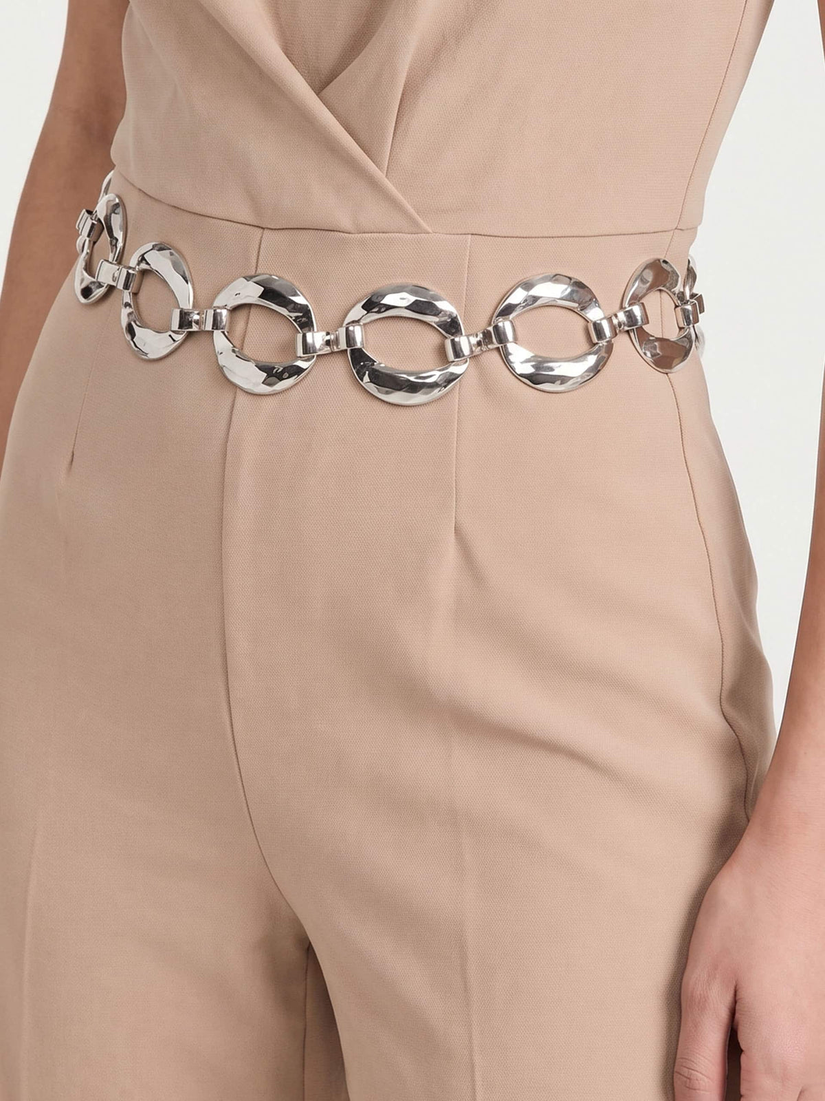 Hammered Rings Belt - Silver Plated | Ettika