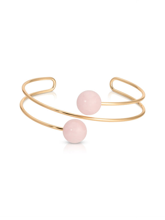 Summer Escape Rose Cuff - Rose with 18k Gold Plating | Ettika