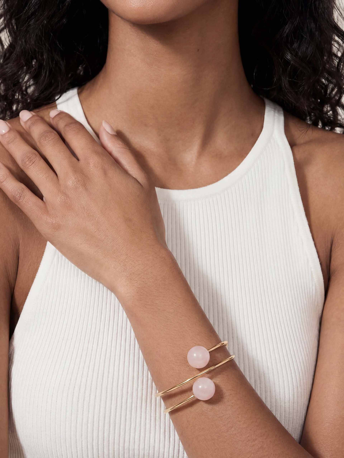 Summer Escape Rose Cuff - Rose with 18k Gold Plating | Ettika