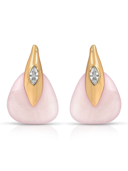 Rose Solstice Earrings - Rose with 18k Gold Plating | Ettika