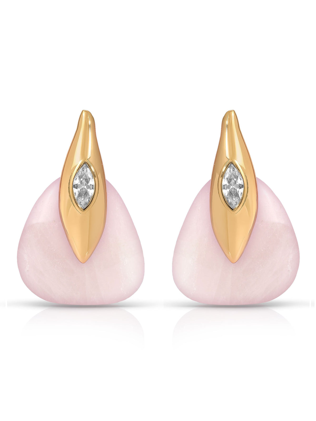 Rose Solstice Earrings - Rose with 18k Gold Plating | Ettika