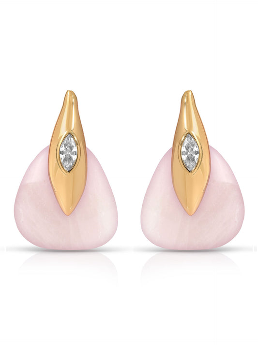 Rose Solstice Earrings - Rose with 18k Gold Plating | Ettika