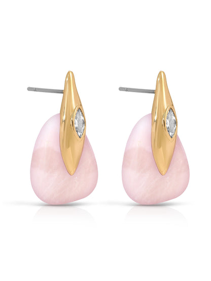Rose Solstice Earrings - Rose with 18k Gold Plating | Ettika