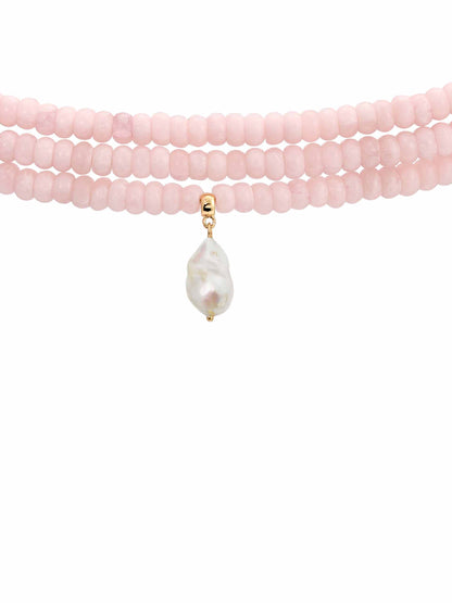 Marina Layers Rose Necklace - Rose with 18k Gold Plating | Ettika