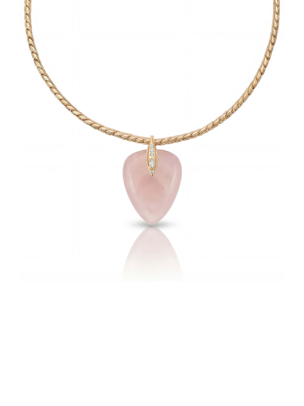Rose Solstice Pendant Choker - Rose with 18k Gold Plating | Ettika