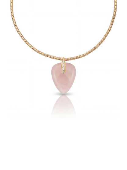 Rose Solstice Pendant Choker - Rose with 18k Gold Plating | Ettika