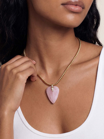 Rose Solstice Pendant Choker - Rose with 18k Gold Plating | Ettika