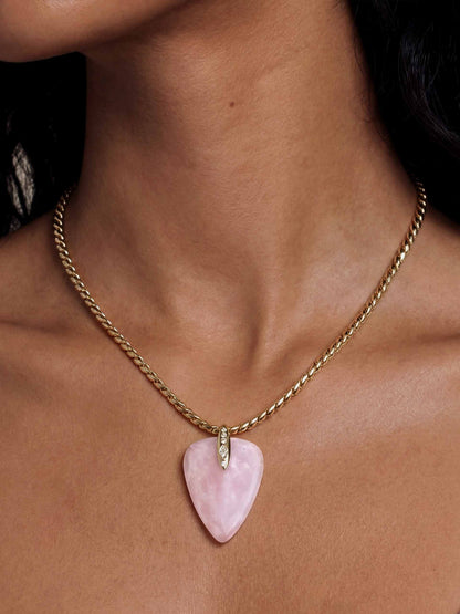 Rose Solstice Pendant Choker - Rose with 18k Gold Plating | Ettika
