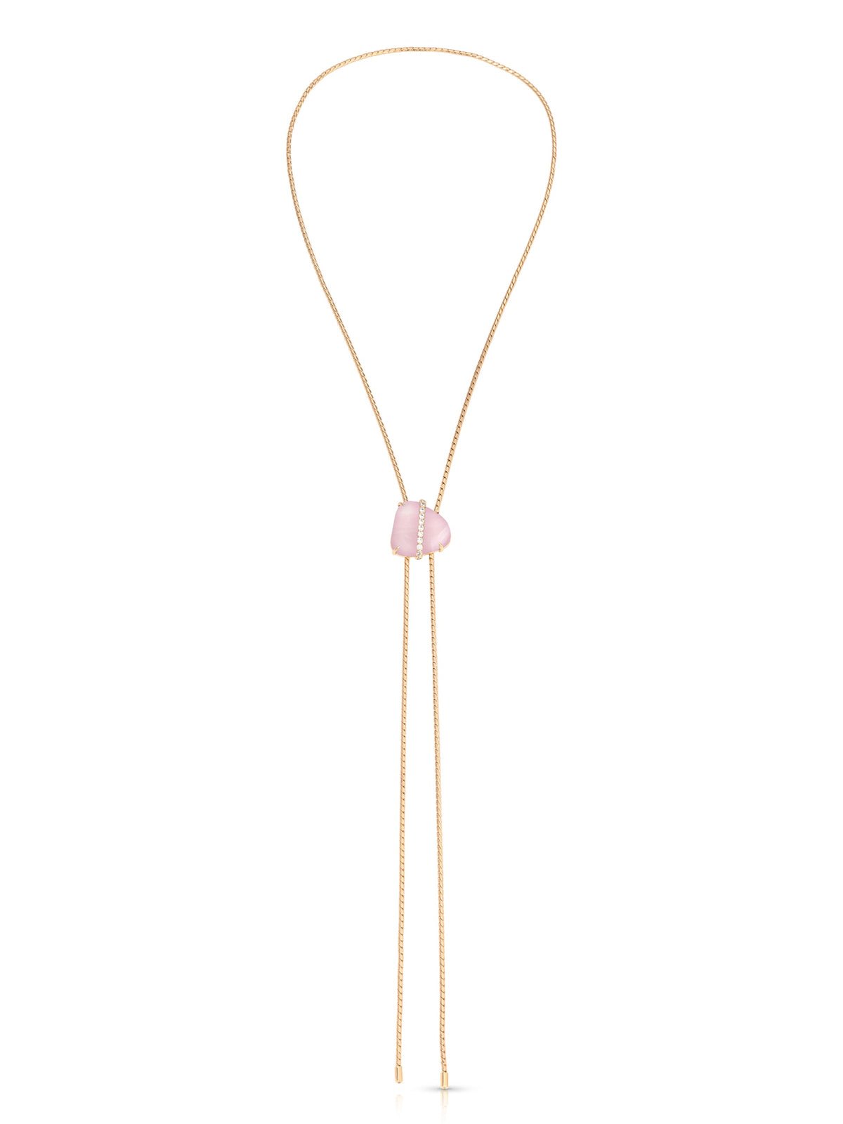 Rose Solstice Bolo Necklace - Rose with 18k Gold Plating | Ettika