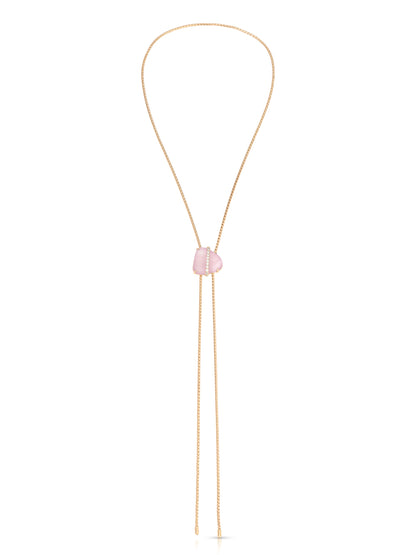 Rose Solstice Bolo Necklace - Rose with 18k Gold Plating | Ettika