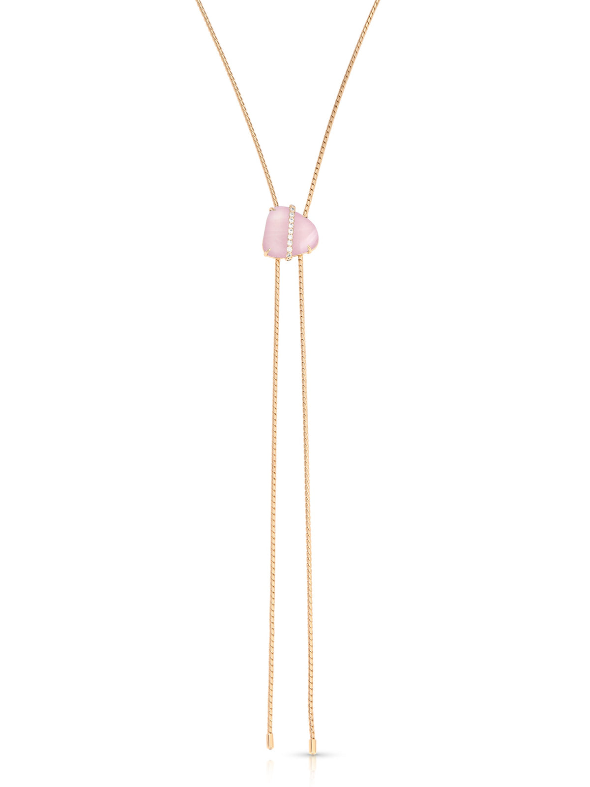 Rose Solstice Bolo Necklace - Rose with 18k Gold Plating | Ettika