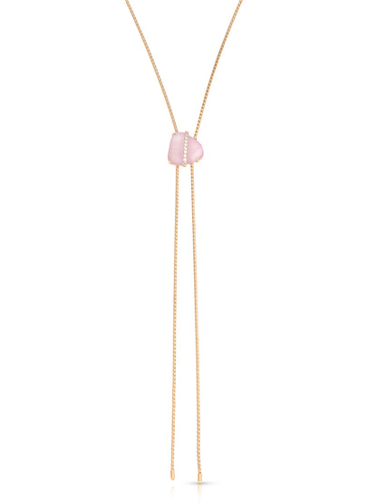 Rose Solstice Bolo Necklace - Rose with 18k Gold Plating | Ettika