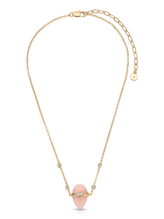 Rose Solstice Necklace - Rose with 18k Gold Plating | Ettika
