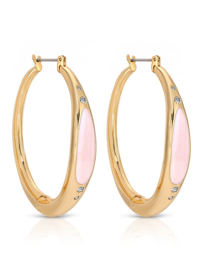 Rose Solstice Hoops - Rose with 18k Gold Plating | Ettika