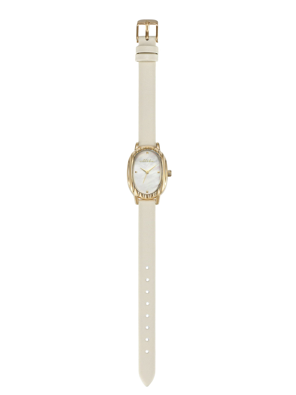 Timeless Texture Bone Leather Watch - Mother of Pearl Dial with Bone Leather and Gold | Ettika