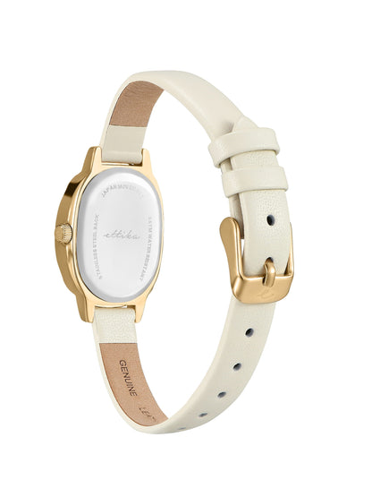 Timeless Texture Bone Leather Watch - Mother of Pearl Dial with Bone Leather and Gold | Ettika