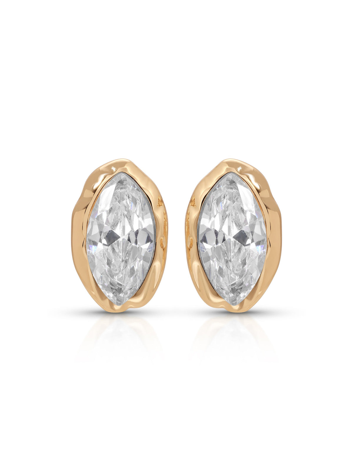 Crystal Luxe Mini Studs - Clear Crystal with Silver Plating | Ettika