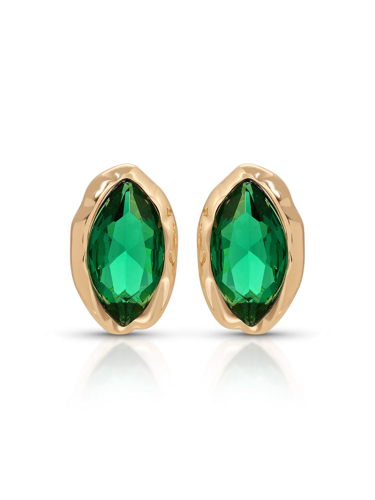 Crystal Luxe Mini Studs - Clear Crystal with Silver Plating | Ettika