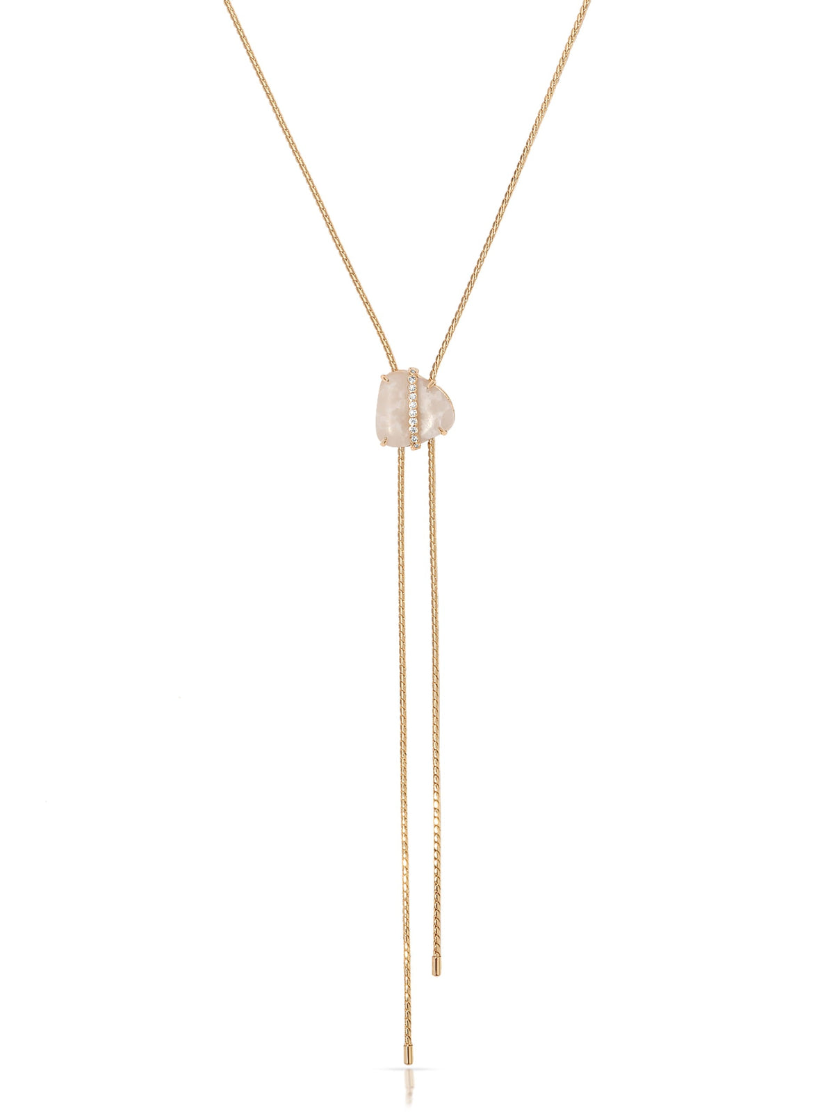 Solstice Bolo Necklace - Bone Stone with 18k Gold Plating | Ettika