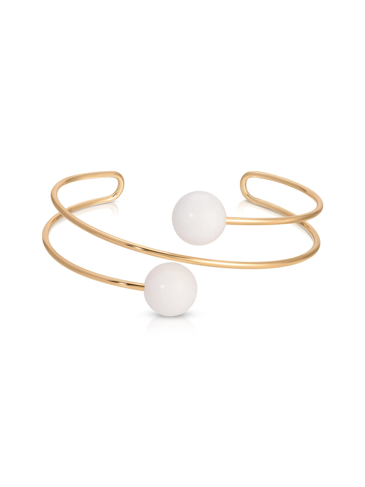 Summer Escape Bone Cuff - Bone Stone with 18k Gold Plating | Ettika