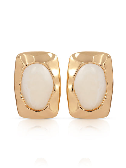 Hidden Treasure Earrings - Bone Acrylic with 18k Gold Plating | Ettika