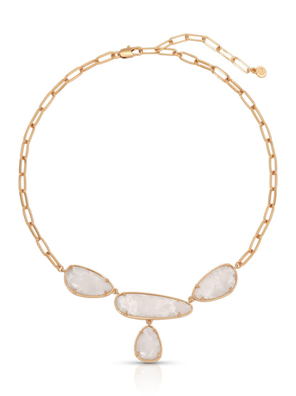 Athens Pendant Necklace - Bone Stone with 18k Gold Plating | Ettika
