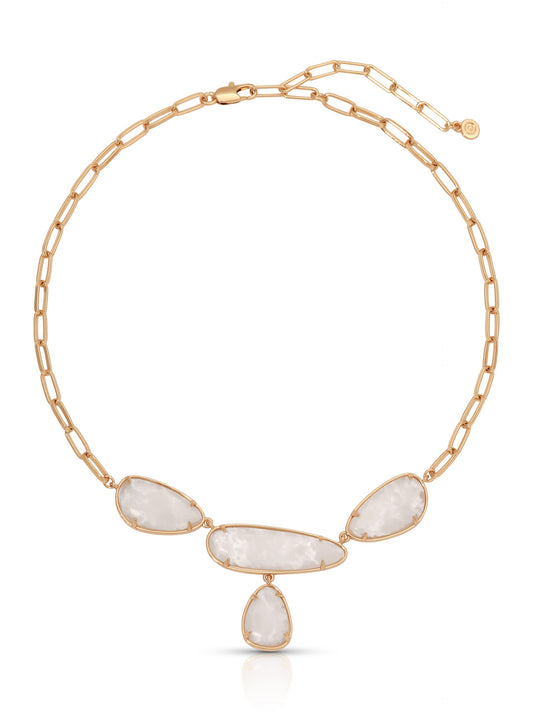 Athens Pendant Necklace - Bone Stone with 18k Gold Plating | Ettika