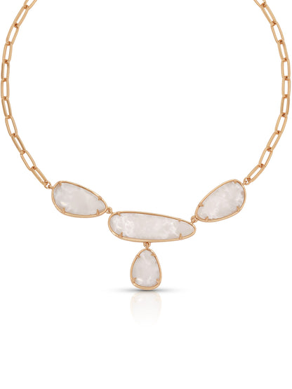 Athens Pendant Necklace - Bone Stone with 18k Gold Plating | Ettika