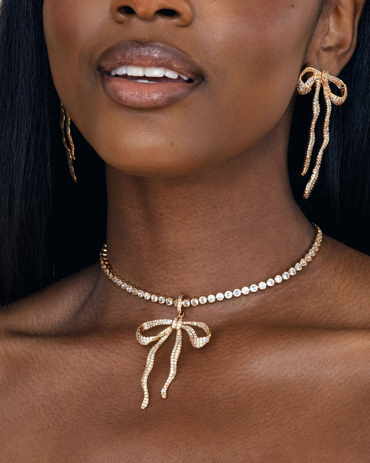 Pavé Bow Set | Ettika