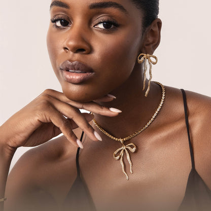 Pavé Bow Set | Ettika