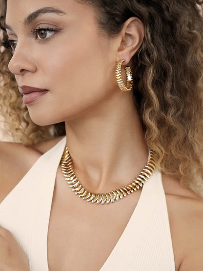 Metal Moderna Large Hoop Set | Ettika