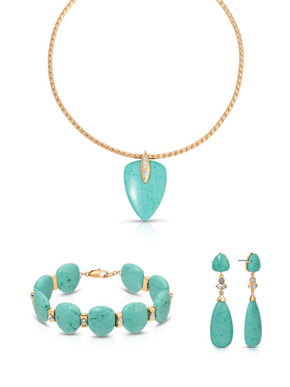 Turquoise Chunky Layered Set | Ettika