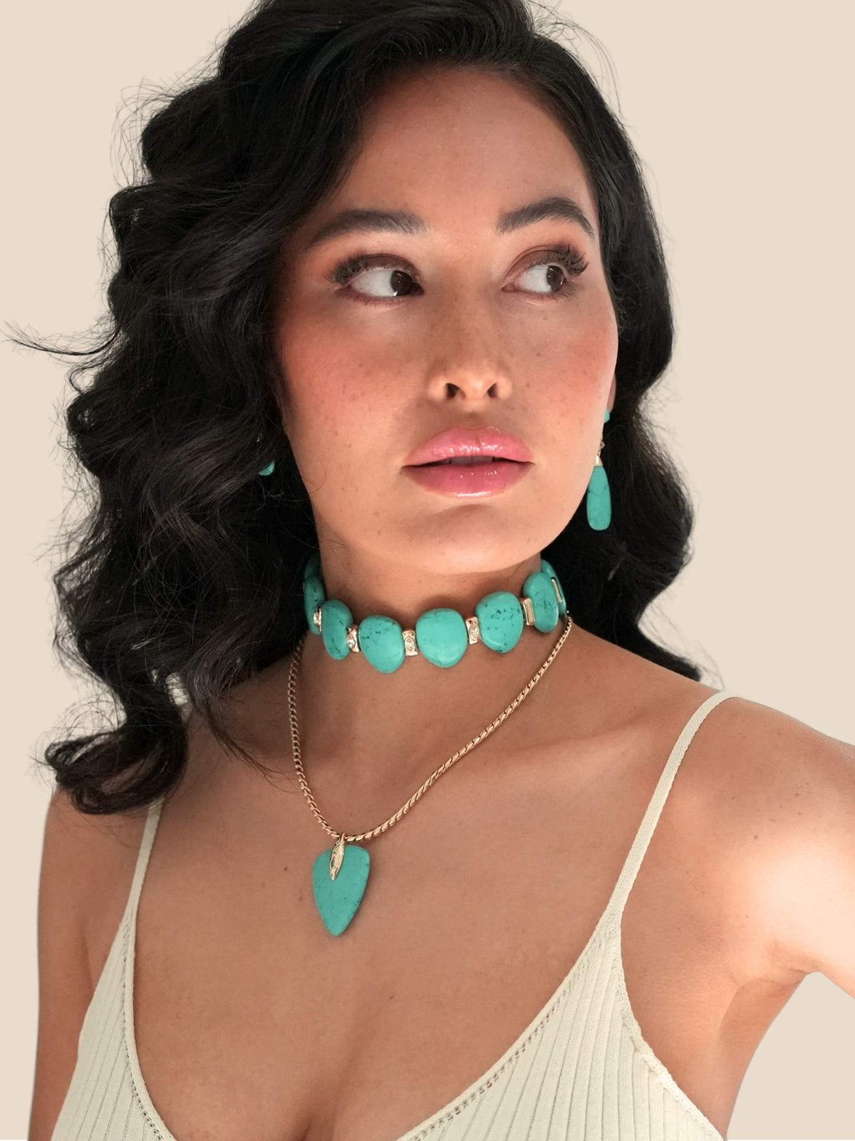 Turquoise Chunky Layered Set | Ettika
