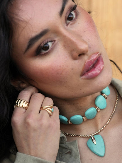 Turquoise Chunky Layered Set | Ettika