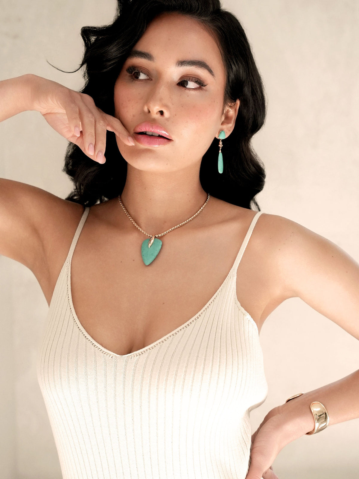 Turquoise Chunky Layered Set | Ettika