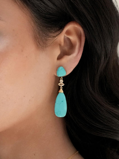 Turquoise Chunky Layered Set | Ettika