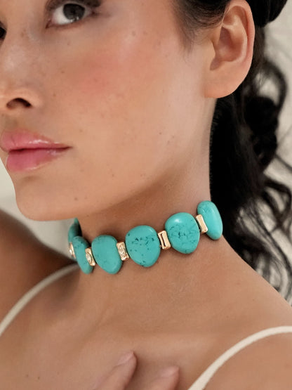 Turquoise Chunky Layered Set | Ettika