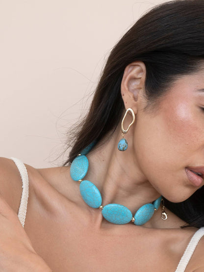 Oval Pop Turquoise Set | Ettika