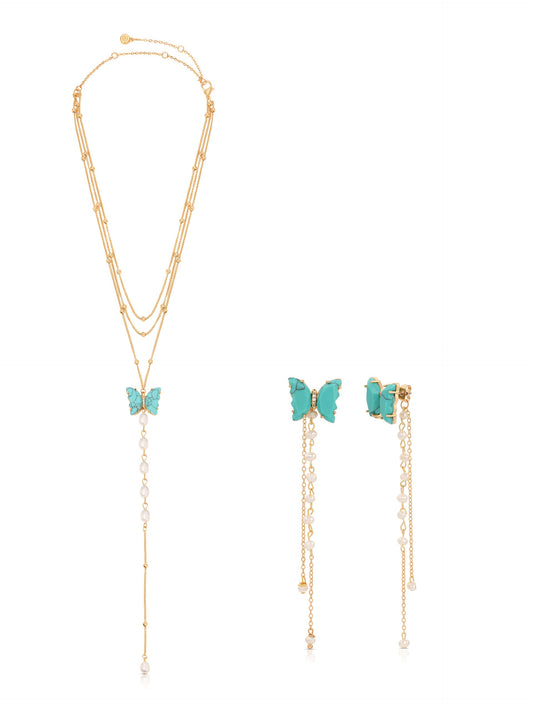 Turquoise Butterfly Set | Ettika