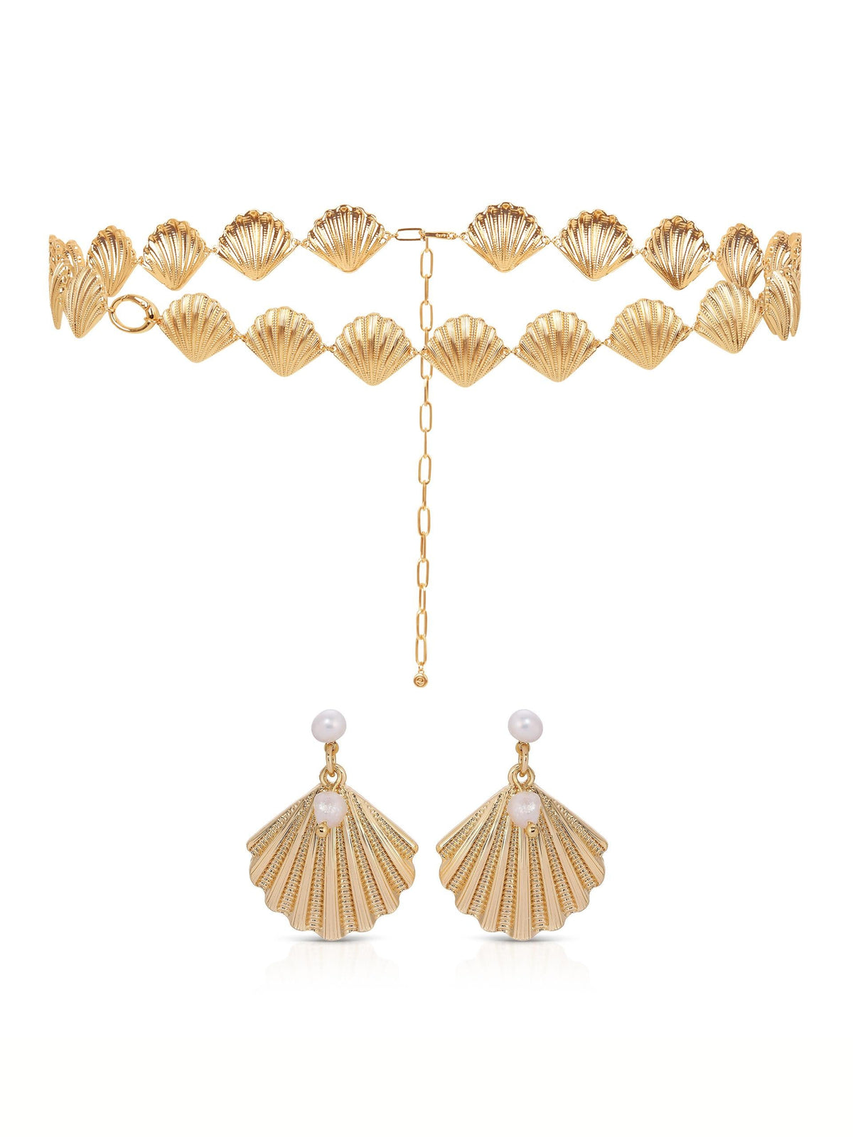 Scallop Shell Dual Wear Set | Ettika