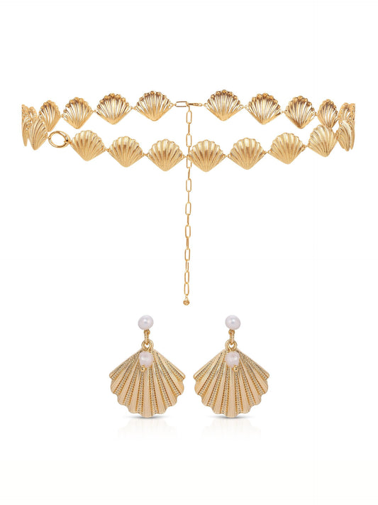 Scallop Shell Dual Wear Set | Ettika