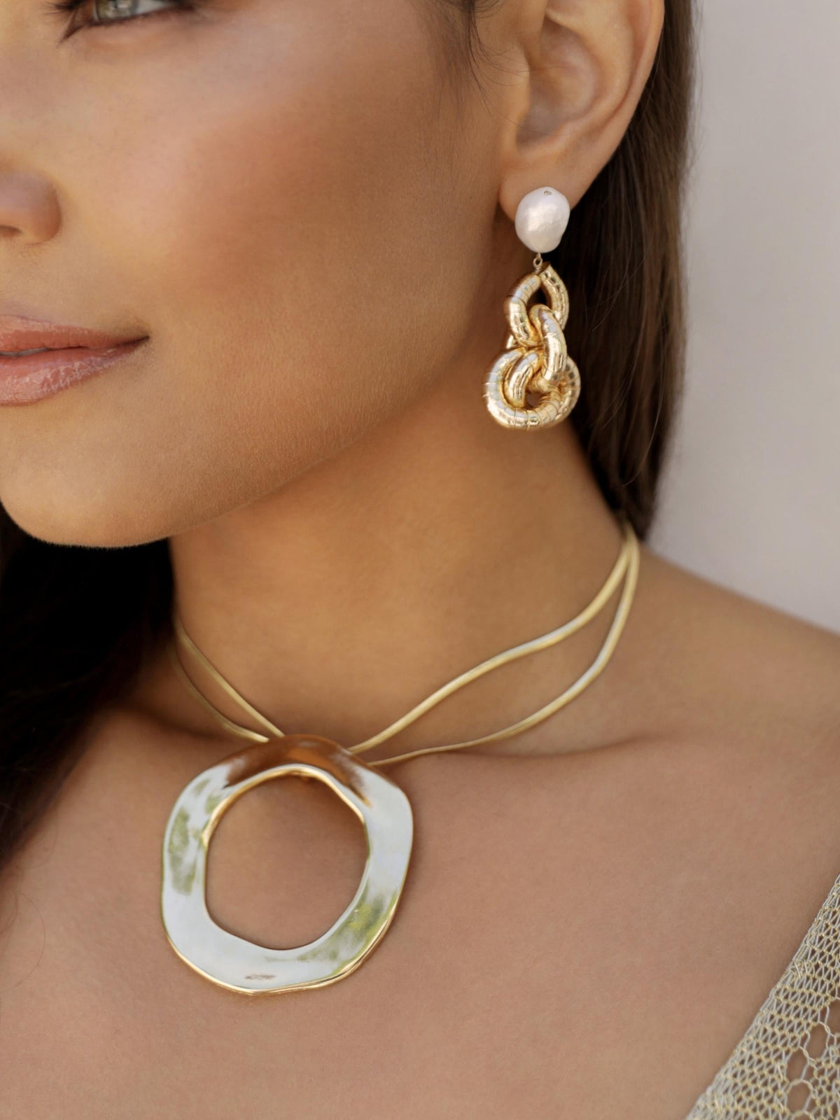 Open Circle Liquid Metal Set | Ettika