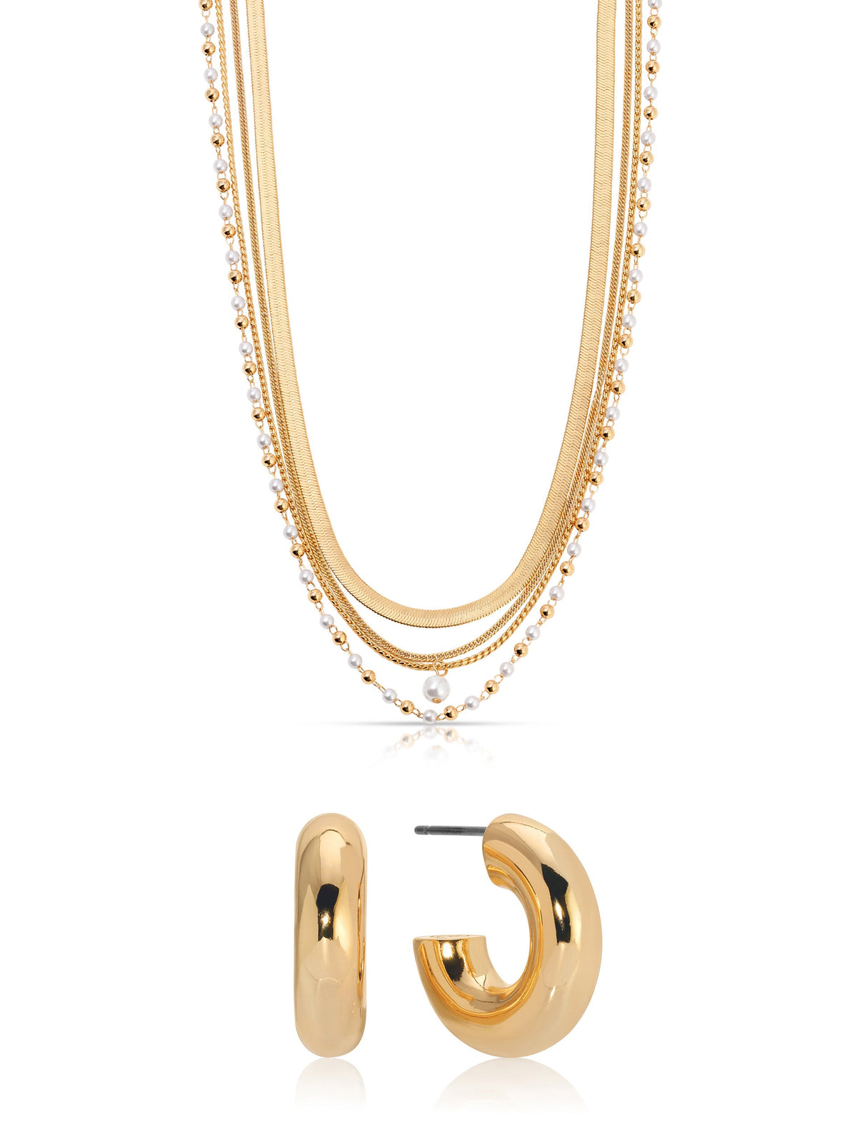 Hoop & Pearl Layers Set | Ettika