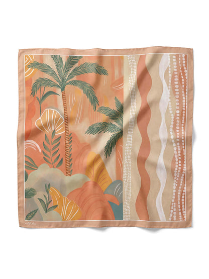 Coastal Palm Scarf - Coral | Ettika