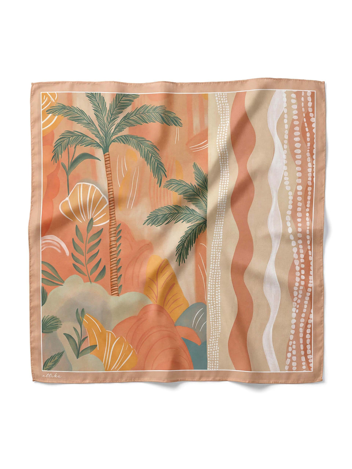 Coastal Palm Scarf - Coral | Ettika