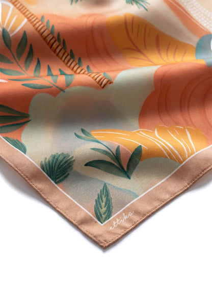 Coastal Palm Scarf - Coral | Ettika