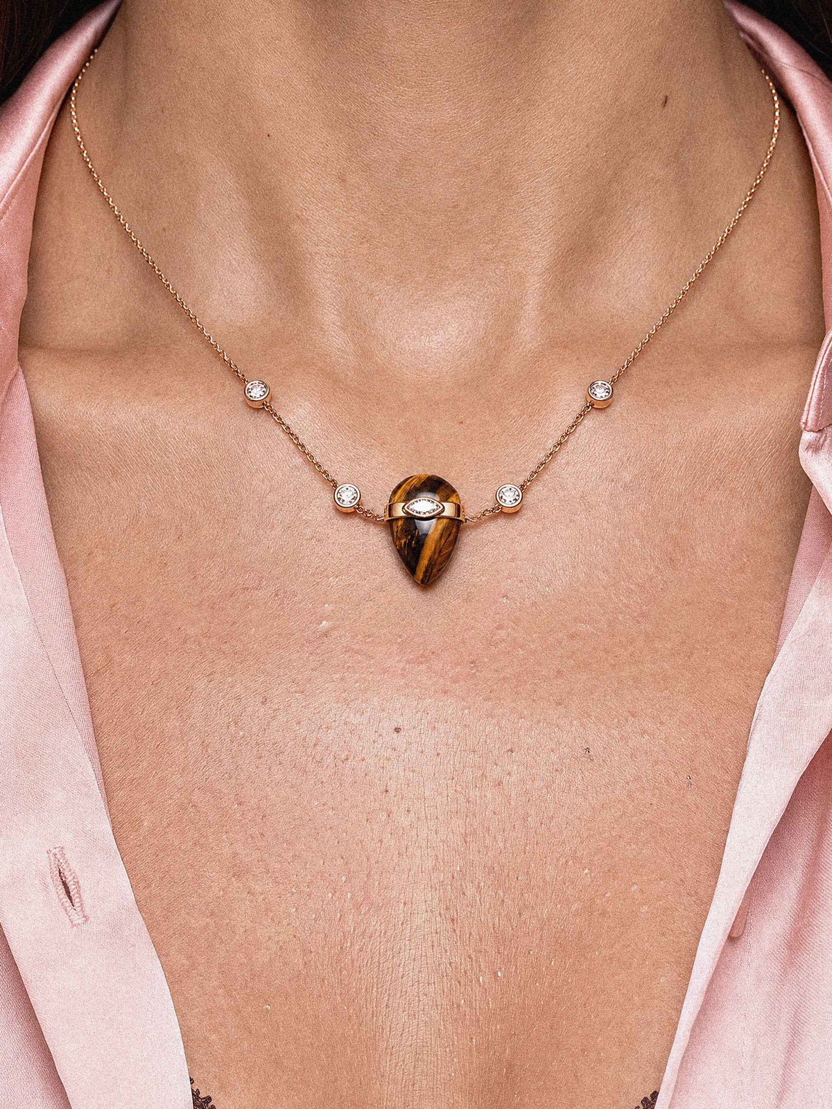 Tiger's Eye Solstice Necklace - Tigers Eye with 18k Gold Plating | Ettika