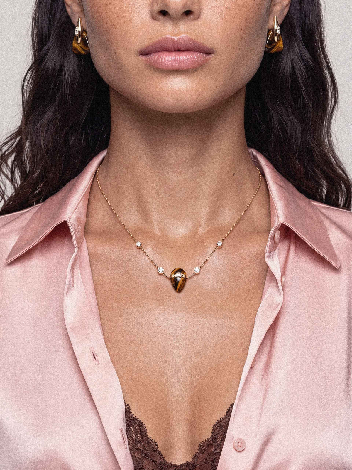 Tiger's Eye Solstice Necklace - Tigers Eye with 18k Gold Plating | Ettika